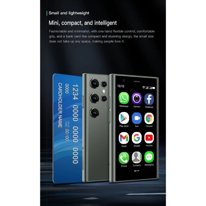 Soyes S23 Pro Android 8.1 2GB+16GB Unlocked Mini Smartphone, 3.0 inch Mini Phone The World's Smallest Cell Phone 3G Network smar